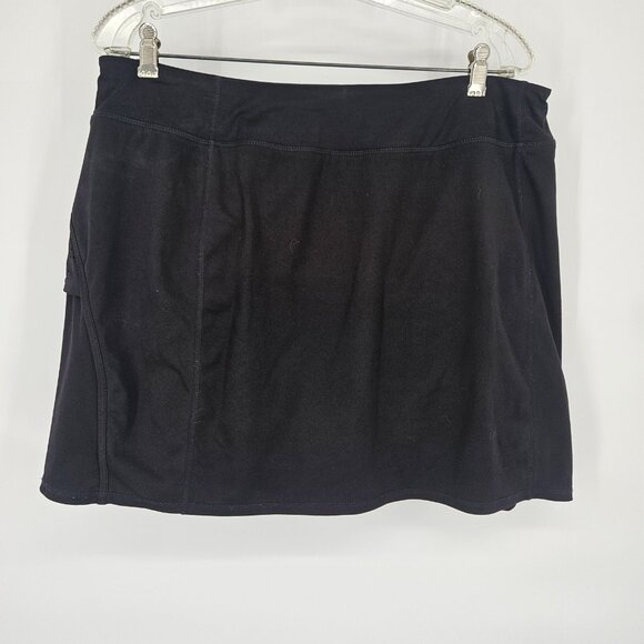 Tangerine Skirt Womens 2XL Black Athletic Activewear Tennis Golf Skort Pockets - Picture 1 of 12